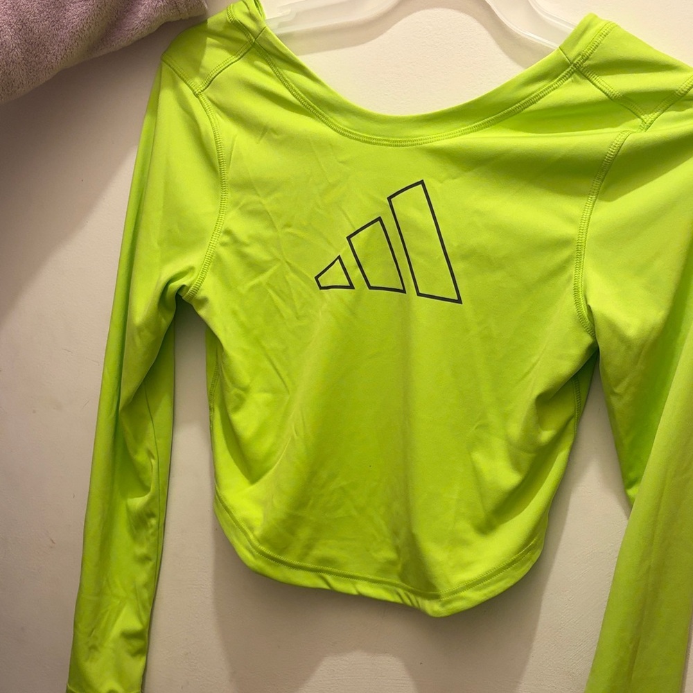 Adidas Women's Bright Lime Long Sleeve Tee